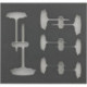 Module d'outils 2/3 vide pour tournevis T 6 cotés FORTIS