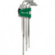 Set clé allen 9 unités.15-10mm long FORTIS