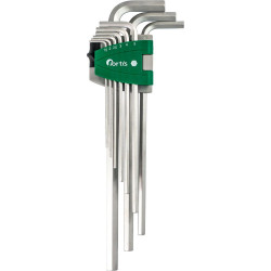 Set clé allen 9 unités.15-10mm long FORTIS