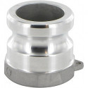 Raccord Kamlok mâle Typ A DN32. IG 1.1/4". Alu