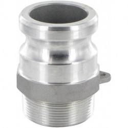 Raccord Kamlok mâle Typ F DN15. AG 1/2". Alu