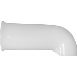 Raccord de bidon IBC Coude de sortie. PP. blanc