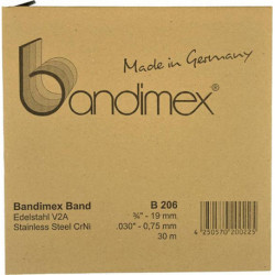 Bande acier 5/8 V2A- acier inoxydable Rolle a 30m Bandimex