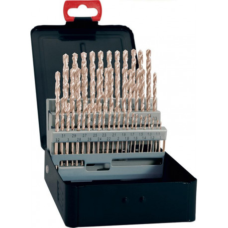 Set Foret hélicoidal DIN338 HSS Typ N um 05 1-105mm FORTIS (Par 5)