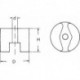 Aimant bouton 254x159mm FORTIS