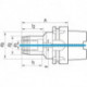 Mandrin de taraudage D69893A G25 HSK-A63 8x 70mm Fortis
