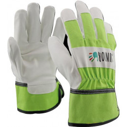 Gants de protection enfant PU / coton vert 8-10 ans