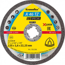 Disque de coupe A46TZ X-LOCK 125x16mm Klingspor