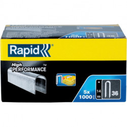 Agrafes en fil plat N°36, Longueur 14mm, 5000 pièces, Pour la fixation de câble, Fil galvanisé, Haute performance