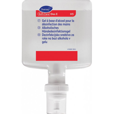 Gel Désinfection des mains Soft Care Des E 1,3 L Cartouche (Par 4)