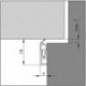 PTS-AR Rail d'étanchéité 210 cm blanc Profil PVC-Blanc