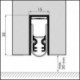 Joint de bas de porte automatique EllenMatic Insonorisé 833 mm sans support de montage