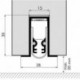 Joint de bas de porte automatique EllenMatic Insonorisé 1208mm sans support de montage