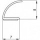 Joint porte 25m - Joint en V auto-adhésif- 1024T marron - 7mm x H 8mm Silicone