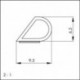 Joint porte 25m Résistant.232 Auto-adhésif, autocollant blanc 95mm x H 65mm Silicone