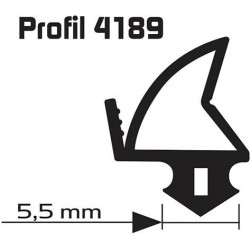Joint de feuillure d'ouvrant noir Profil 25m 4189 pour fenętres et portes en plastique