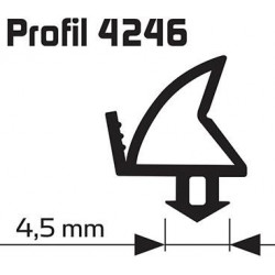 Joint de feuillure d'ouvrant noir Profil 25m 4246 pour fenętres et portes en plastique