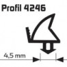 Joint de feuillure d'ouvrant noir Profil 25m 4246 pour fenętres et portes en plastique