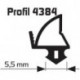 Joint de feuillure d'ouvrant noir Profil 25m 4384 pour fenętres et portes en plastique
