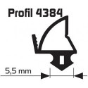 Joint de feuillure d'ouvrant noir Profil 25m 4384 pour fenętres et portes en plastique