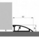 Rail d'arręt de porte AKW Alu si 63 x 20 x 900mm