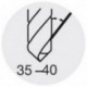 Foret hélicoïdal à queue cylindrique, en acier à coupe rapide, type W, DIN 338, surface sans revêtement, Ø h8 : 2,10 mm, Long. totale 49 mm