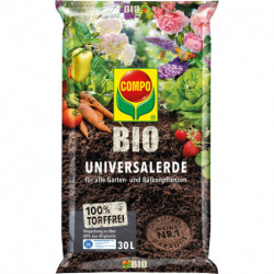 Terreau Universal sans tourbe 30 L COMPO BIO (Par 80)