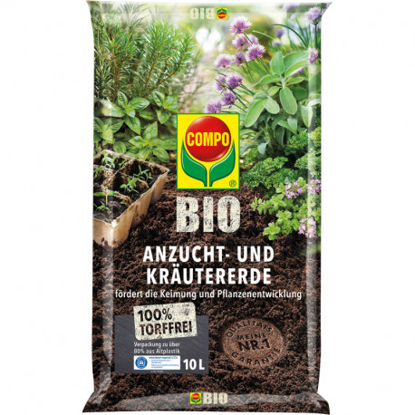 Terreau sans tourbe 10 L COMPO BIO