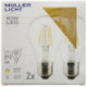 Ampoule LED E27 de 2er SET Globe de 806lm