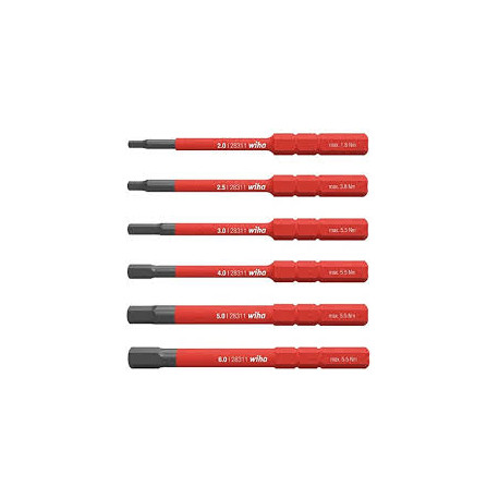 Set lame interchangeable slimBit electric PZ fente 6-pičces Wiha