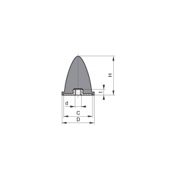 Silent bloc caoutchouc GP EP 115x136 M16