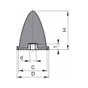 Silent bloc caoutchouc GP EP 115x136 M16