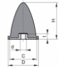 Silent bloc caoutchouc GP EP 115x136 M16