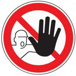 Symbole d’interdiction ASR A1.3/DIN EN ISO 7010 accès interdit aux pers. non autorisées film