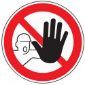 Symbole d’interdiction ASR A1.3/DIN EN ISO 7010 accès interdit aux pers. non aut