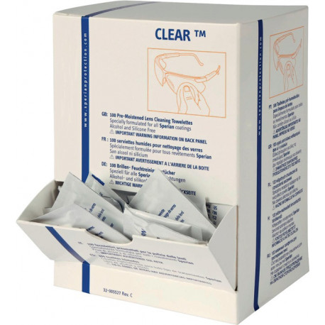 Chiffon de nettoyage Clear sans alcool/sans silicone 100 serviettes 100 feuilles HONEYWELL
