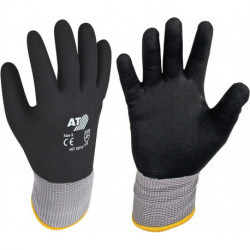 Gant Hit Flex V taille 10 noir tissu supp.3 fils gris ac mousse nitrile EN 388 c (Par 12)