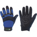 Gant en similicuir Mechanical Master taille 9 noir/bleu simili-cuir EN 388 catégorie EPI II ELYSEE