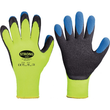Gant Forster taille 11 jaune néon/bleu EN 388 EN 511 catégorie EPI II polyester (Par 12)