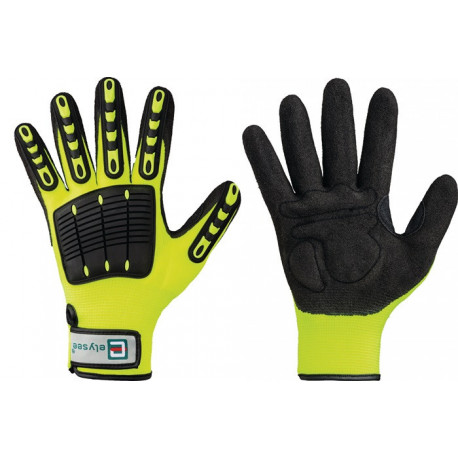 Gant Resistant taille 9 lumineux jaune/noir EN 388 catégorie EPI II fibre synthétique ELYSEE