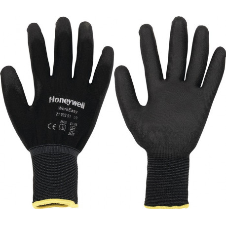 Gant Workeasy Black PU taille 9 noir EN 388 catégorie EPI II polyester avec poly (Par 100)