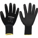 Gant Workeasy Black PU taille 9 noir EN 388 catégorie EPI II polyester avec poly (Par 100)
