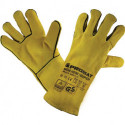 Gant de soudeur Mühlheim I Super taille 10 jaune croûte de cuir EN 388, EN 12477 catégorie EPI II 6 paire PROMAT (Par 6)