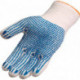 Gant taille 7/8 blanc/bleu EN 388 catégorie EPI II polyester/coton AT (Par 12)