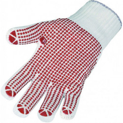 Gant taille 10 rouge EN 388 catégorie EPI II coton (intérieur)/Polyamide (extéri (Par 12)