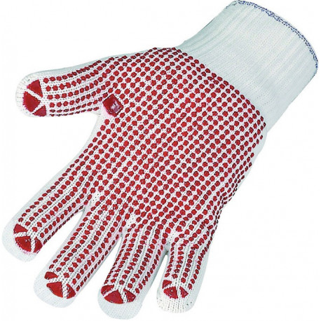 Gant taille 10 rouge EN 388 catégorie EPI II coton (intérieur)/Polyamide (extéri (Par 12)