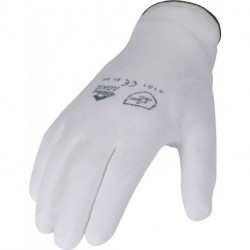 Gant taille 8 blanc EN 388 catégorie EPI II nylon avec polyuréthane ASATEX (Par 12)