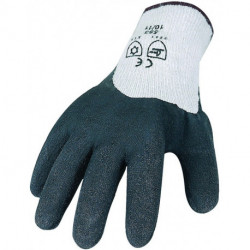Gant de protection contre le froid taille L (9) noir/gris EN 388, EN 511 catégorie EPI II polyester/coton avec latex naturel ASATEX (Par 6)