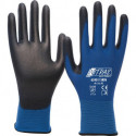 Gant Nitras Skin taille XXL (10) bleu/noir EN 388 catégorie EPI II nylon avec po (Par 12)