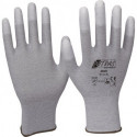 Gant taille XXXL (11) gris/blanc EN 388 EN 16350 catégorie EPI II nylon-carbone (Par 12)